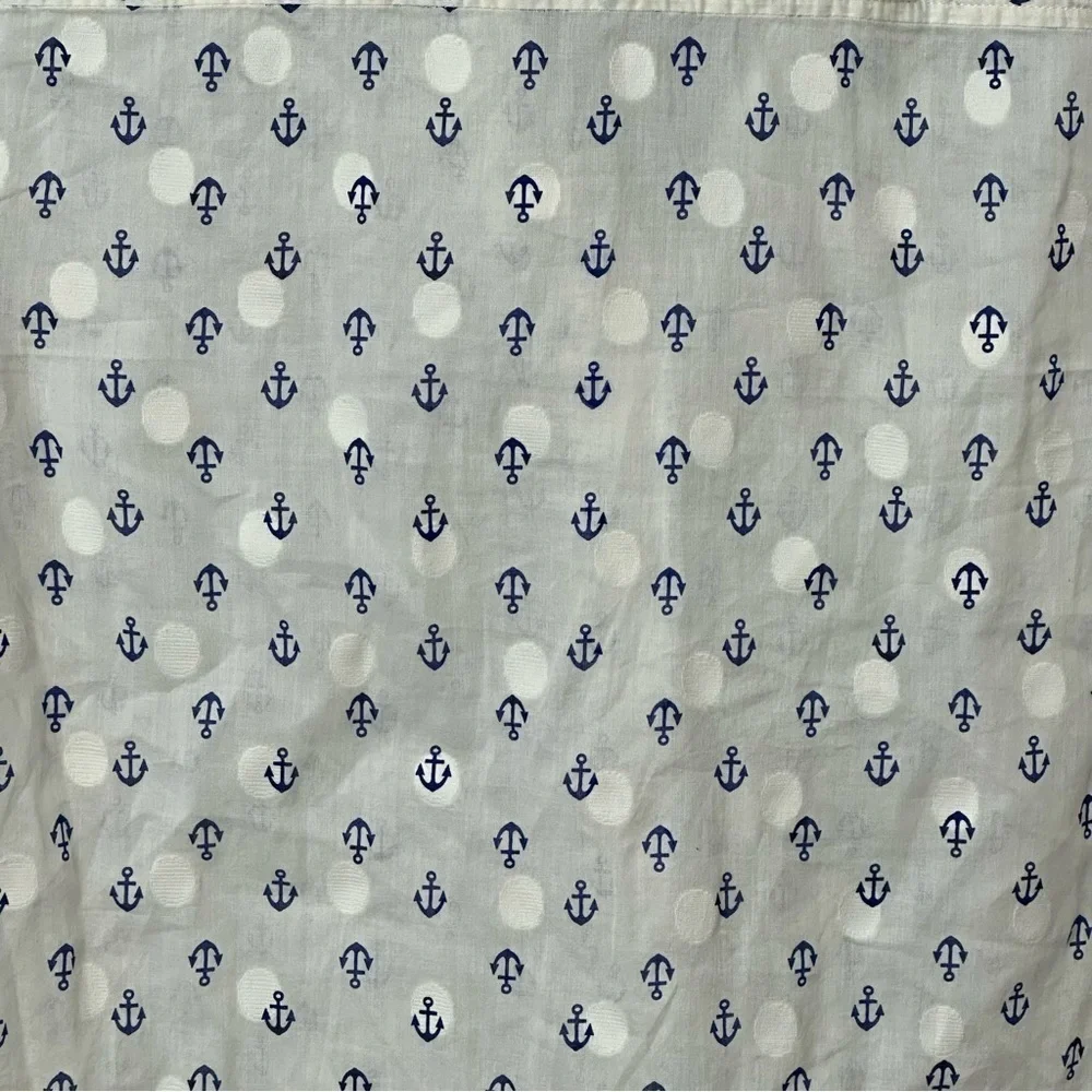 Jcrew Anchor Dot Popover Shirt atop White Blue Nautical Summer Boat Beach Vacay